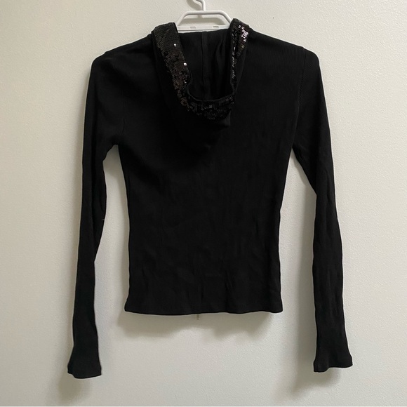 Y2K Romeo & Juliet Couture Ribbed Knit Hoodie with Sequins S - Picture 5 of 5